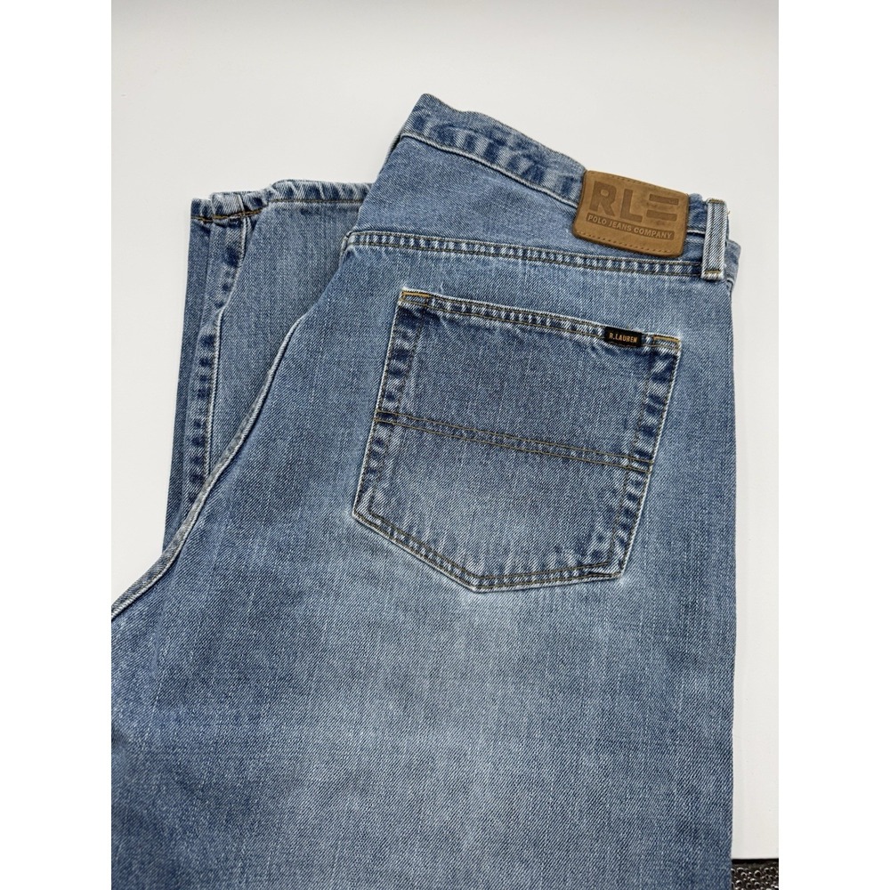 Vintage Polo Ralph Lauren Jeans Mens 38x34 Classic Relaxed Patch Y2K Flag 67437